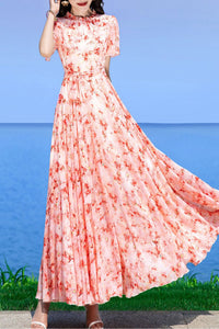 Floral summer new swing chiffon dress C3978