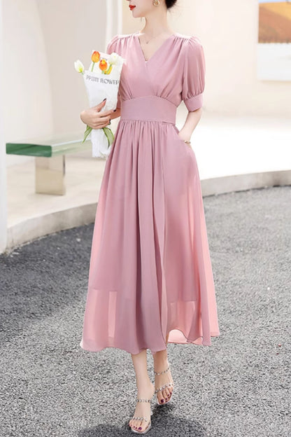 Prom long swing chiffon dresses women C5042