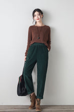 Load image into Gallery viewer, Baggy wide leg corduroy pants women C4342
