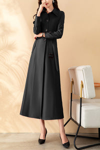 Autumn winter trench Coat Women C4158