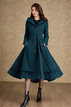 Load image into Gallery viewer, Hooded warm winter wool coat women C4476
