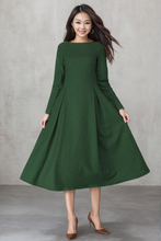 Load image into Gallery viewer, Princess Long winter wool dress C4334
