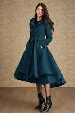 Load image into Gallery viewer, Hooded warm winter wool coat women C4476
