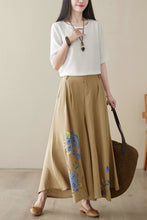 Load image into Gallery viewer, Linen printed pants Women C3959
