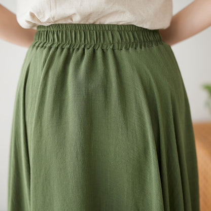 Bohemian Green Maxi Skirt c4893