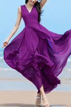 Load image into Gallery viewer, New irregular large hem chiffon dress HY0027
