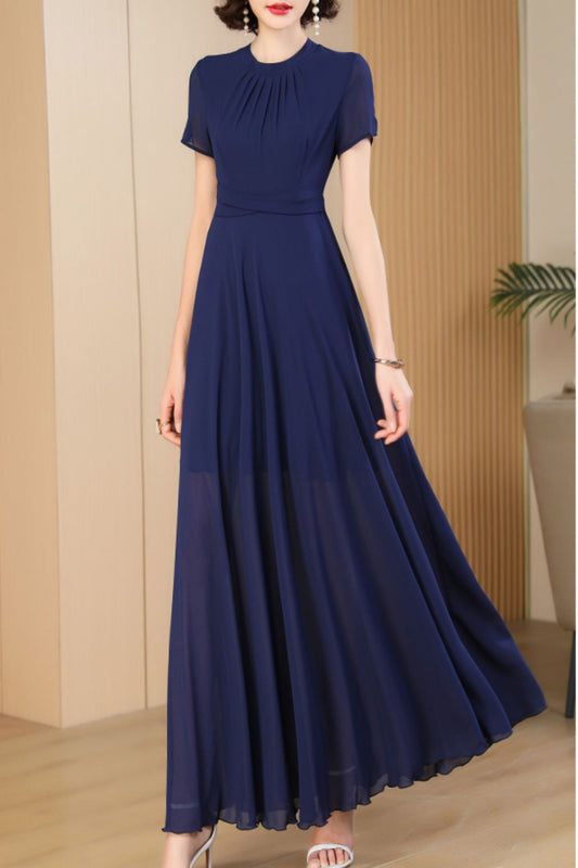 navy blue summer new dress C4088