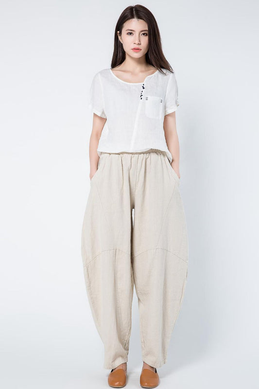 harem pants women, linen pants, women linen pants C1103