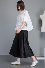 Load image into Gallery viewer, black palazzo womens wide leg pants C1250
