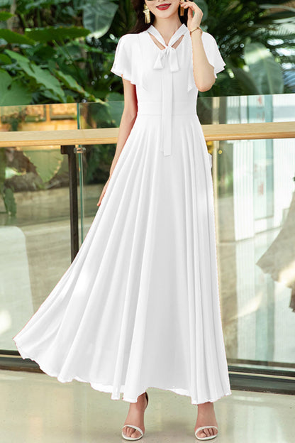 French chiffon summer  large swing long dress C3991