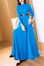 Load image into Gallery viewer, Blue long-sleeved spring and autumn dress C4181
