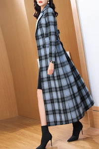 Women's Autumn and winter plaid coat C4256