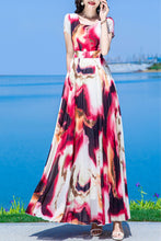 Load image into Gallery viewer, summer new chiffon printing dress C4019
