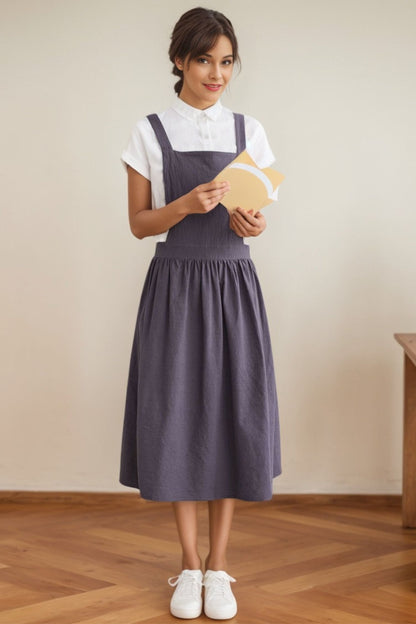 Cooking Apron Dress, A-line Dress C4627