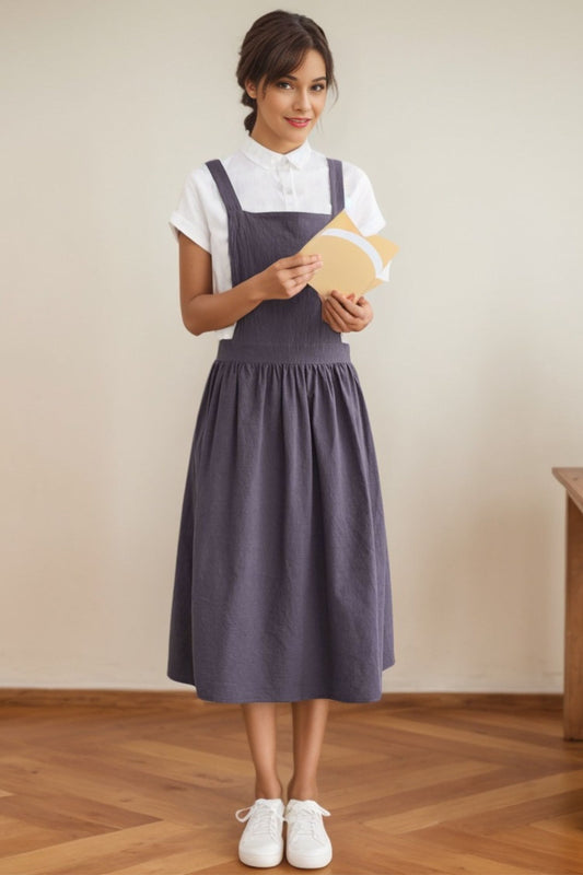 Cooking Apron Dress, A-line Dress C4627