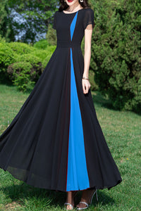 Chiffon women summer new fashion long dress C3984