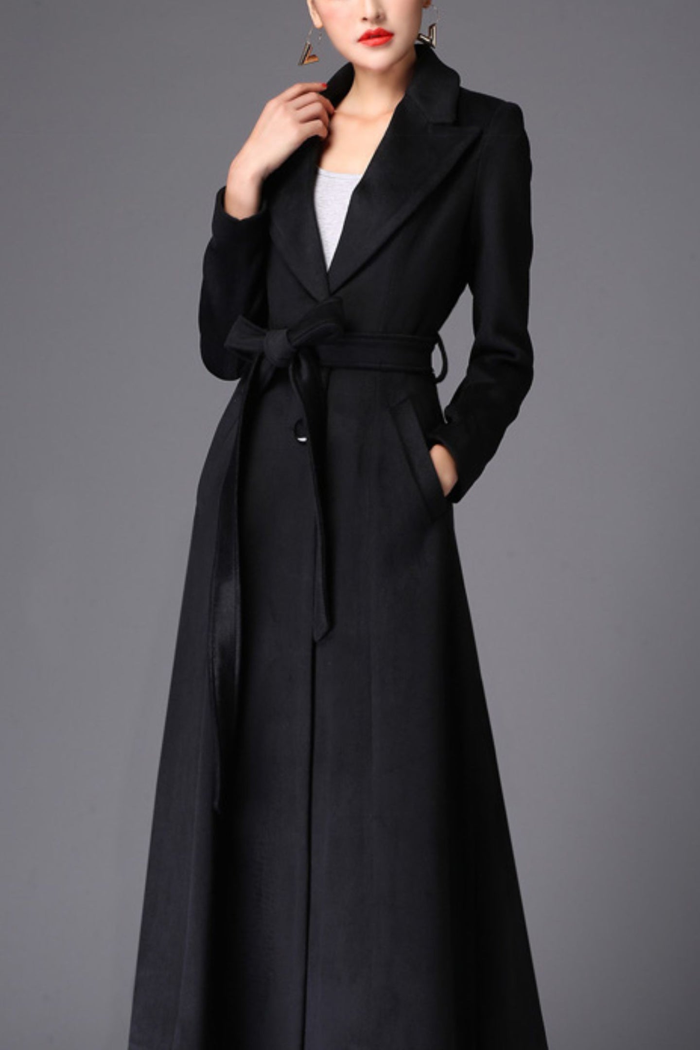 Women's Autumn and winter wool coat C4224