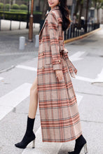 Load image into Gallery viewer, Women&#39;s Autumn and winter plaid wool coat C4255
