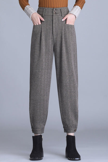 Winter loose fit womens office pants c5099