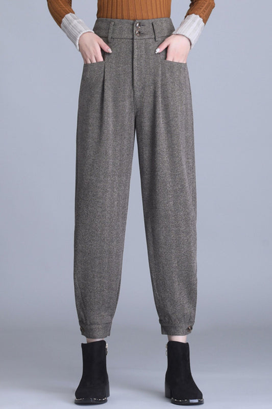 Winter loose fit womens office pants c5099