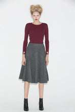 Load image into Gallery viewer, A line winter wool skirt women C705
