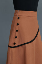 Load image into Gallery viewer, A line midi winter wool skirt women C1663
