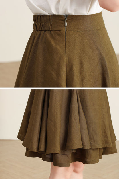 Women's Swing layered circle skirt C4733