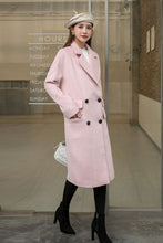 Load image into Gallery viewer, Pink Loose Fitting Wool Coat Women  C2573
