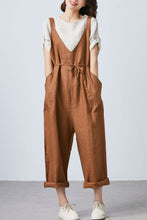 Load image into Gallery viewer, Loose Linen jumpsuit, womens linen overall C1695
