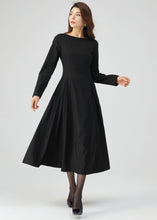 Load image into Gallery viewer, Womens winter wool midi Dress C4718
