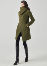 Load image into Gallery viewer, Asymmetrical Wool Coat, Winter Wool Coat C3561
