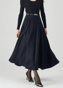Wool Skirt, High Waisted Skirt, Womens Skirt C3550