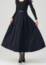 Load image into Gallery viewer, Wool Skirt, High Waisted Skirt, Womens Skirt C3550
