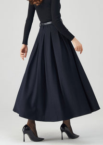 Wool Skirt, High Waisted Skirt, Womens Skirt C3550