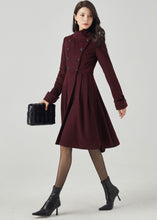 Load image into Gallery viewer, Wool Coat Women, Double Breasted Wool Coat C3566
