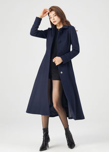 Wool Coat, Long Wool Coat, Winter Wool Coat C3676