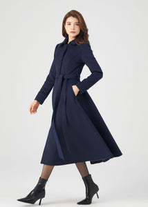 Wool Coat, Long Wool Coat, Winter Wool Coat C3676