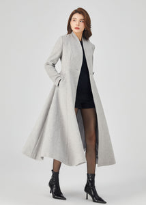 Retro Long Wool Coat, Long Wool Princess Coat C3678