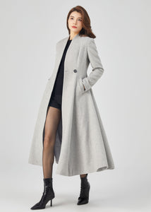 Retro Long Wool Coat, Long Wool Princess Coat C3678