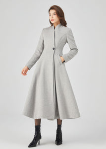 Retro Long Wool Coat, Long Wool Princess Coat C3678