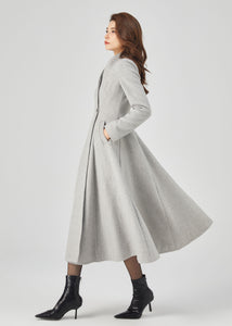 Retro Long Wool Coat, Long Wool Princess Coat C3678