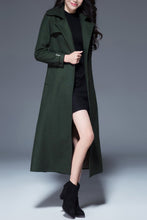 Load image into Gallery viewer, women autumn and winter waist tie long coat C4165
