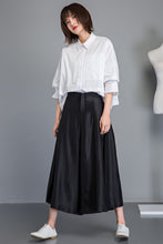 Load image into Gallery viewer, black palazzo womens wide leg pants C1250
