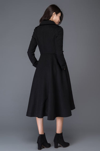 Double Breasted Maxi Wool Coat C1019