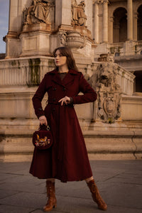 Long Double-breasted Wool Coat C4302