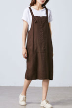 Load image into Gallery viewer, Women Casual Linen Vest Dress Strap Dress  C1700
