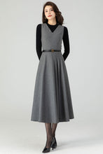 Load image into Gallery viewer, Womens Winter Wool Dress C3617
