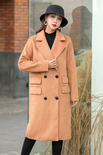 Load image into Gallery viewer, Double-breasted Long Wool Jacket Coat C2550
