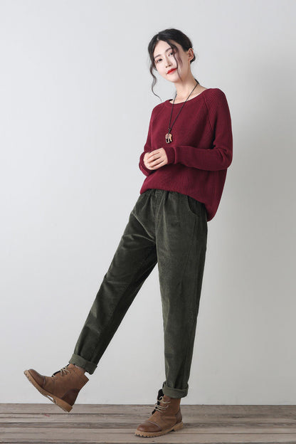 Autumn/winter long corduroy pants C4349