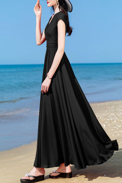 Summer Chiffon Big Swing Long Dress C4024